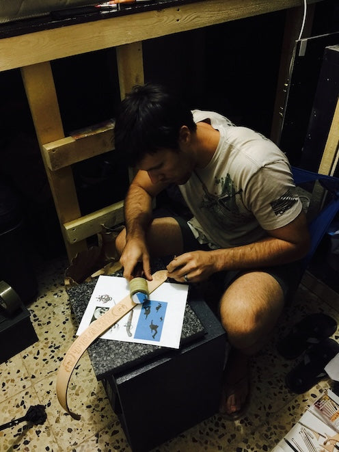 GB Custom Leather Craft artisan at work